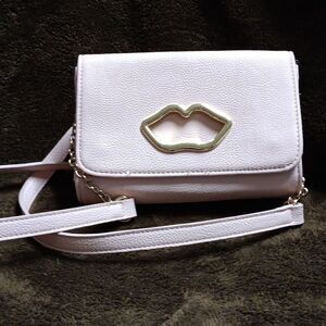 Betsey Johnson Lip Cutout Crossbody Purse